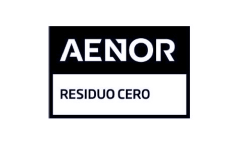 Sello certificacion Aenor residuo cero gris