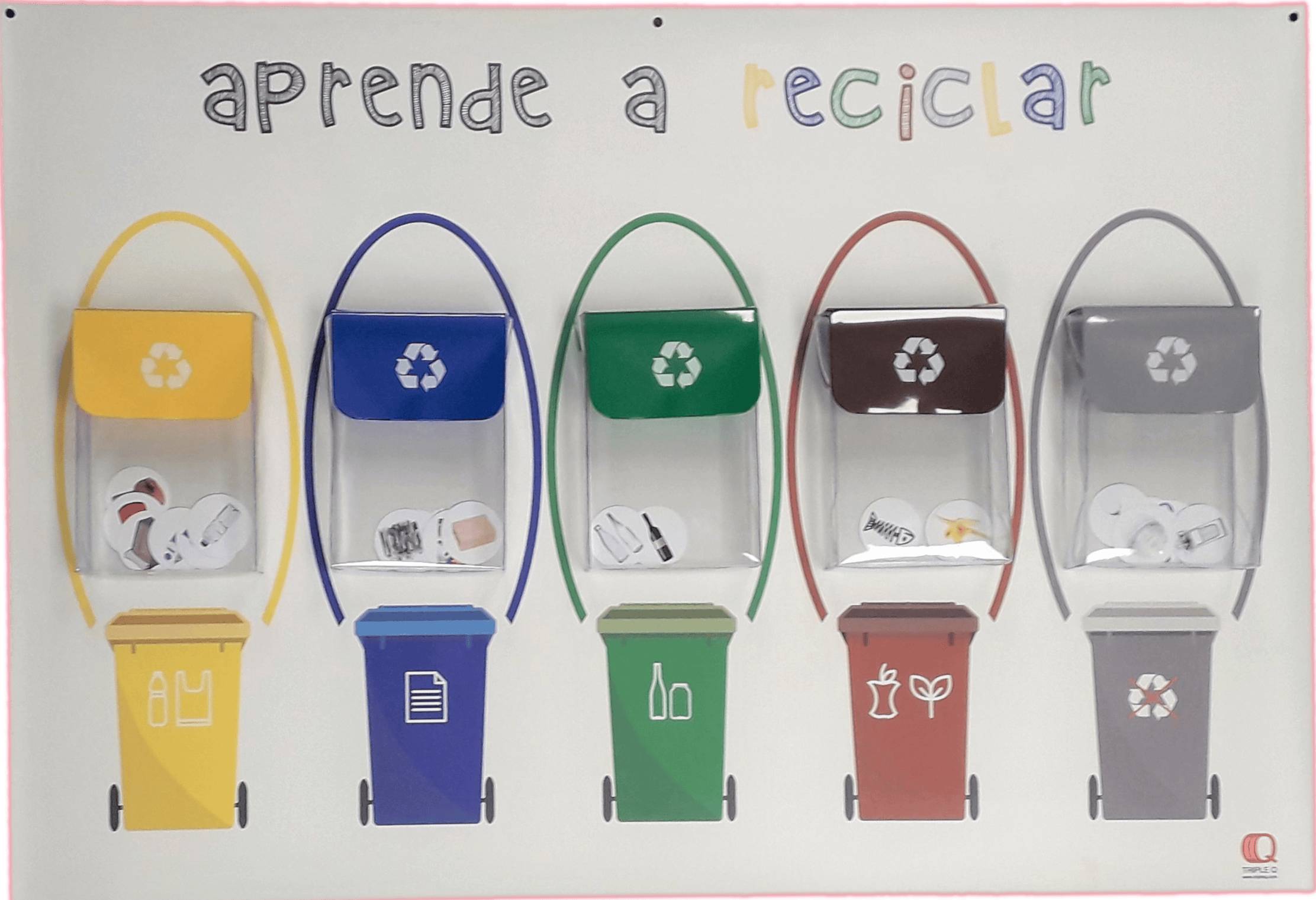 Mural juego de reciclaje para aula