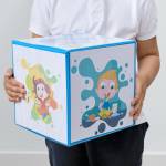 cubo de gran formato para jugar en el aula